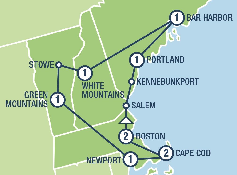 Colors of New England Tours and Vacation Packages in USA and Canada